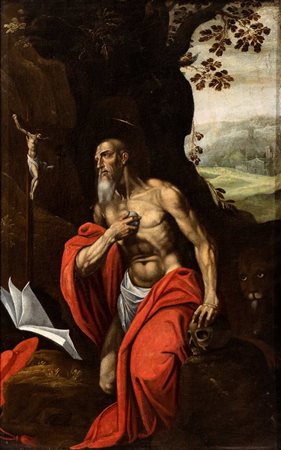 Artista fiammingo attivo in Italia, prima metà XVII secolo () San Girolamo...