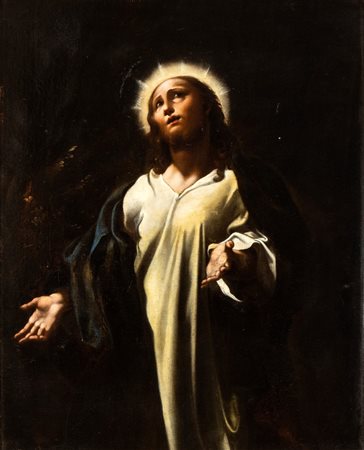 Artista emiliano, XVII secolo () Cristo nell'Orto Olio su tela cm. 95x75. Con...