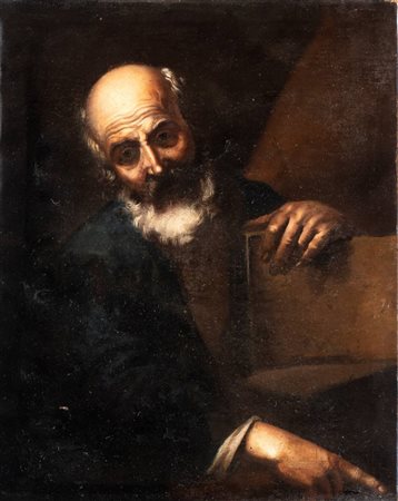 Gregorio Preti (attribuito a) (Taverna 1603-Roma 1672) Uomo barbuto con libro...