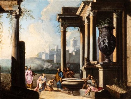 Alberto Carlieri (attribuito a) (Roma 1672-Roma dopo il 1720) Capriccio...