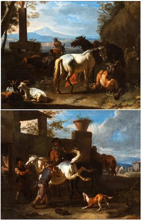 Pieter van Bloemen Lo Stendardo (attribuito a) (Anversa 1657-Anversa 1720) a)...