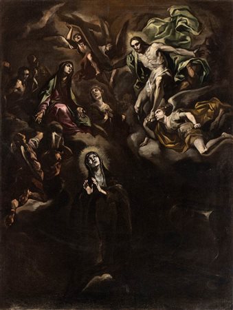 Artista centro-italiano, inizio XVII secolo () Estasi di Santa Teresa con...