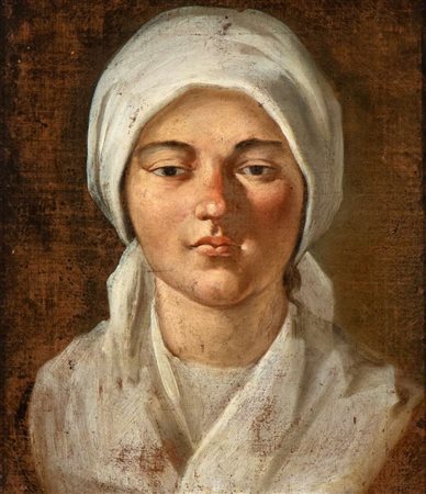 Jean Michelin (attribuito a) (Langres 1623-Parigi 1670) Ritratto di fanciulla...