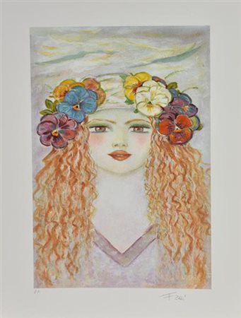 Felicita Frai BELLEZZA serigrafia, cm 50x35; es. P.A. firma e timbro a secco...