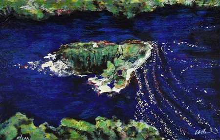 Mimmo Nobile NAVIGARE VELOCEMENTE serigrafia materica, cm 35x50; es. 119/199...