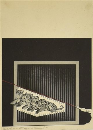 Maggi TIGRI serigrafia su carta, cm 29,5x21; es. 53/60 firma