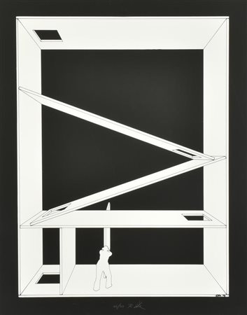 Roberto Vota CASELLARIO N.5 serigrafia su carta, cm 57x44, es. 46/90 firma e...