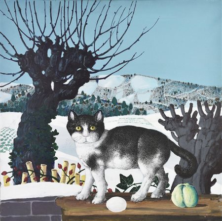 Enzo Bellini SENZA TITOLO, 1984 olio su tela, cm 60x60 firma e data