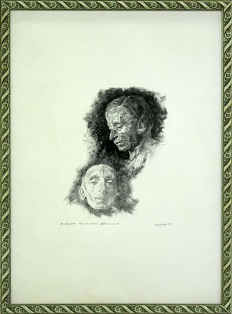 Renzo Vespignani, Senza titolo, 1982, incisione, cm70x50, opera senza cornice