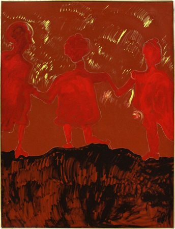 Tano Festa, Erinni, 1984, acrilico su tela, cm 200x150, archivio delle Opere...