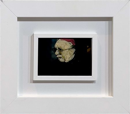 Mario Schifano, Senza titolo, 1990-97, tecnica mista su fotografia, cm 13x18,...