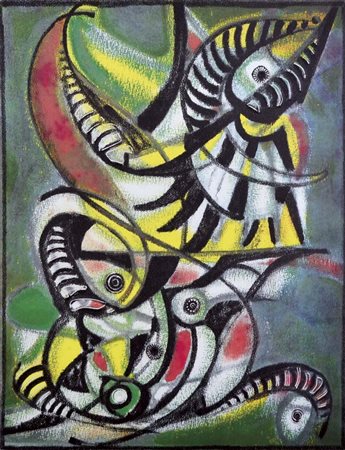 MASTROIANNI UMBERTO Fontana Liri 1910 - Roma 1998 Composizione litografia su...