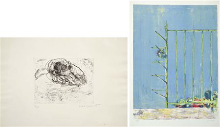 GIANQUINTO A. - GUCCIONE P. Soggetti vari lotto di 2 grafiche es. 18/20 e...