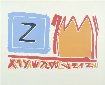 LICATA RICCARDO Torino 1929 - Venezia 2014 senza titolo 1974 serigrafia es....