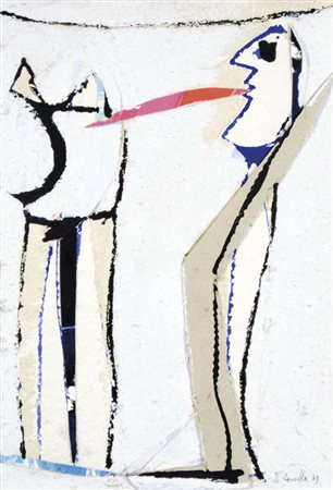 CASCELLA TOMMASO Roma 1951 senza titolo 1989 tecnica mista e collage su carta...