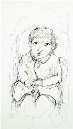 RAVENNA JUTI Annone Veneto (Ve) 1897 - Treviso 1972 Figura tecnica mista su...