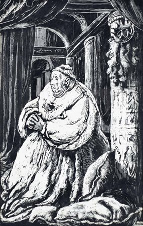 FIUME SALVATORE Comiso 1915 - Milano 1997 Illustrazione del Gargantuà disegno...