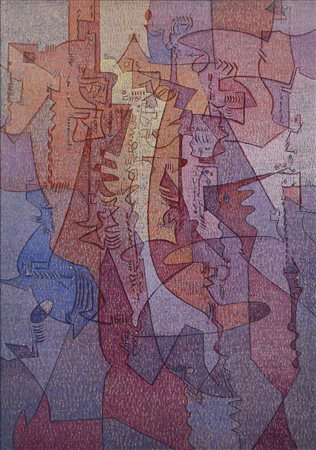 BALSAMO VINCENZO Brindisi 1935 senza titolo 1998 olio su tela 70x50 firma e...