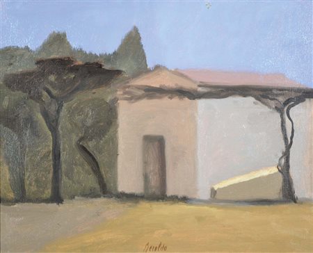 BERALDO FRANCO Meolo (Ve) 1944 Paesaggio olio su tela 40x50 firma in basso al...