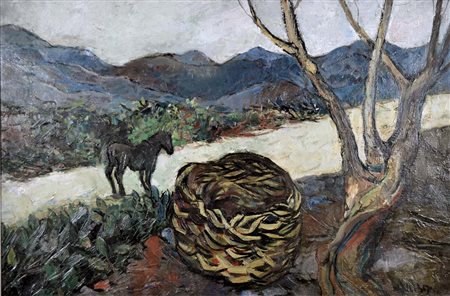 EULISSE VINCENZO Venezia 1936 Paesaggio olio su tela 60x90 firma in basso a...