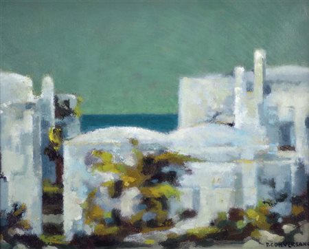 CONVERSANO ROMANO Rovigno 1920 - 2010 Mattino a Peschici 1969 olio su tela...