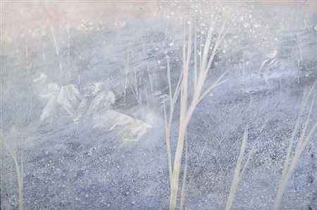 BANCHIERI GIUSEPPE Milano 1927 - Massa Carrara 1994 Bambina che dorme olio su...