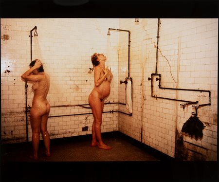 Nan Goldin (1953)  - Rebecca and Janet in the showe at the Russian Bathes, 1985