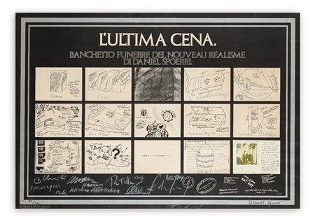 DANIEL SPOERRI (1930) - L'ultima cena, banchetto funebre del Nouveau Réalisme, 1970