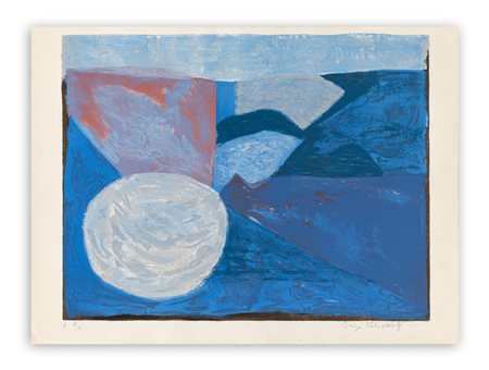 SERGE POLIAKOFF (1900-1969) - Composition bleue, 1959