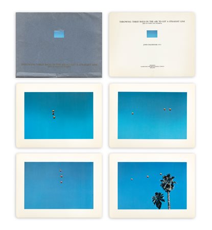 JOHN BALDESSARI (1931-2020) - Throwing three balls in the air to get a straight line (best of thirty-six attemps), 1973
