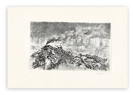 RENZO VESPIGNANI (1924-2001) - Rifiuti che bruciano, 1981