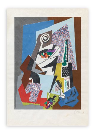 GINO SEVERINI (1883-1966) - Natura morta con violino, 1964-1965