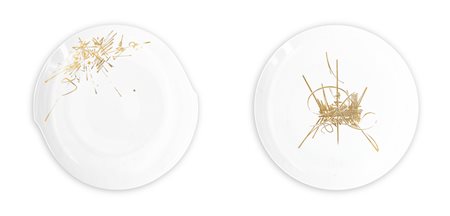 GEORGES MATHIEU - Lotto unico di 2 piatti