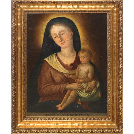 Madonna con bambino (Mater Divinae Gratiae), Anonymous painter of the 18th/19° secolo
