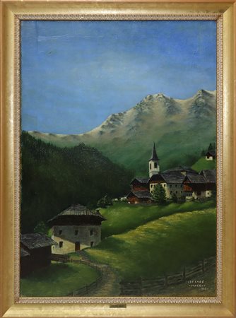 Cesare Maggi (Roma 1881-Torino 1961)  - Paesaggio, 1947