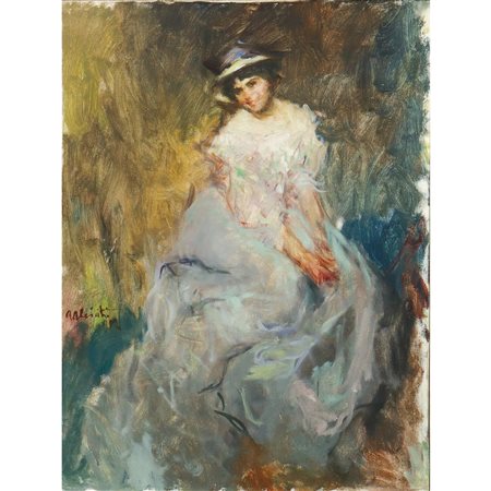 Antonio Ambrogio Alciati (Vercelli 05/09/1878-Milano 08/03/1929)  - Ragazza seduta