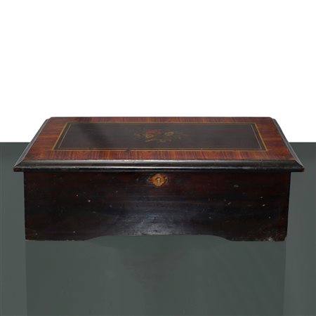 Scatola musicale a cilindro svizzera a due motivi, nineteen° secolo