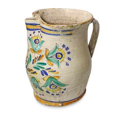 Grande cannata versatoio monoansata campana., nineteen° secolo