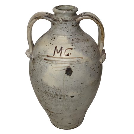 Quartara in maiolica di Catalgirone, smaltata e con manici., 1815