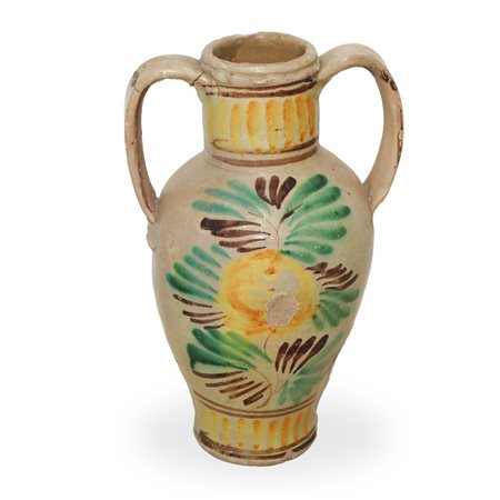 Quartara con manici in maiolica di Caltagirone, 1911
