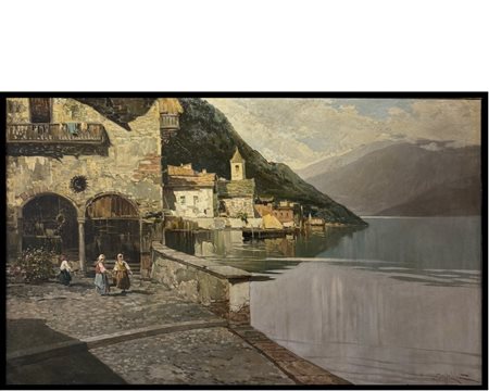 Bruto Mazzolani Ferrara 1880 - Milano 1949 Lezzeno, Lago di Como