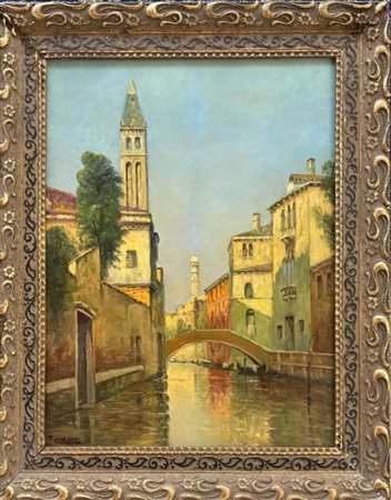 Telesforo Franchino Torino 1892 - 1964 Venezia, Canale San Barnaba