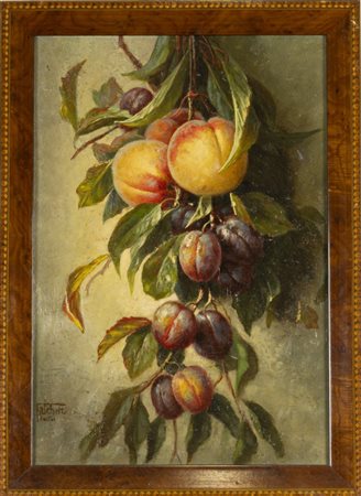 Ernesto Falchetti Torini 1876 - 1933, Natura morta con frutta