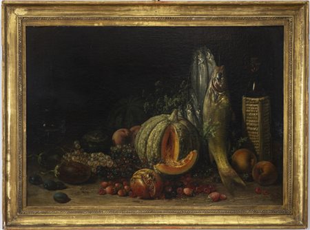 Ignazio Manzoni Milano 1799 - Clusone (BG) 1888, Natura morta