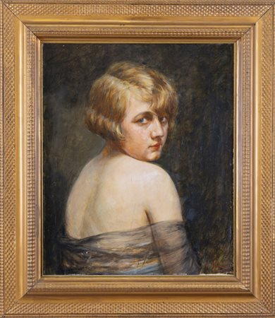 Giovanni Rava Alba (CN) 1874 - Aglie Canavese (TO) 1944, Ritratto femminile