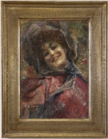 Giuseppe Amisani Mede Lomellina (PV) 1881 - Portofino (GE) 1941, Ritratto di elegante signora