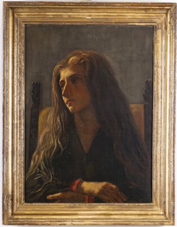 Bartolomeo Schermini Brescia 1841 - 1896, Ritratto femminile