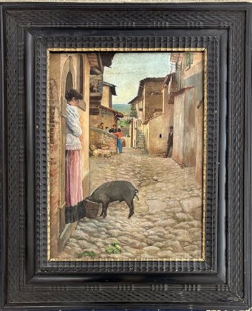 Emilio Rubei L'Aquila 1869 - Ascoli Piceno 1935, Sulla Soglia