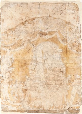 Charles Le Brun (scuola di) (Parigi 1619-Parigi 1690) Progetto per Aubusson...