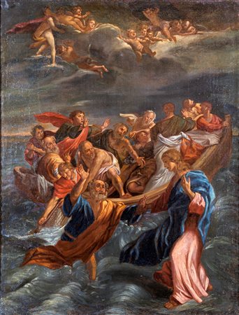 Giovanni Lanfranco (cerchia di) (Parma 1582-Roma 1647) Gesù Cammina Sulle...